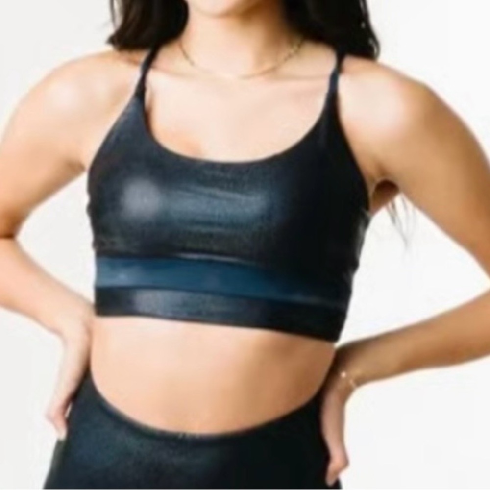 Zyia blue twilight luxe sports bra size small. NWT
